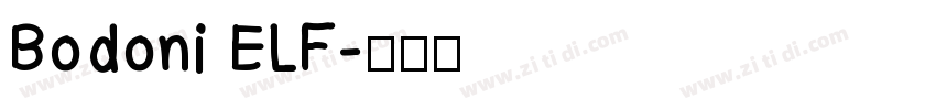 Bodoni ELF字体转换